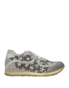 Luciano Barachini Woman Sneakers Khaki Size 11 Soft Leather In Beige