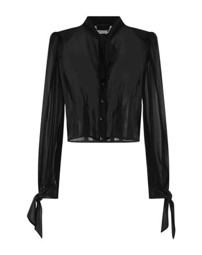 Elisabetta Franchi Woman Shirt Black Size 10 Polyester