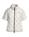 DUVETICA DUVETICA WOMAN PUFFER OFF WHITE SIZE 8 POLYAMIDE
