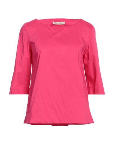 Liviana Conti Woman Top Fuchsia Size 8 Cotton, Polyamide, Elastane In Pink