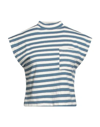 Haikure Woman T-shirt Slate Blue Size S Organic Cotton