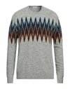 American Vintage Man Sweater Light Grey Size M Acrylic, Polyamide, Wool, Elastane In Grey