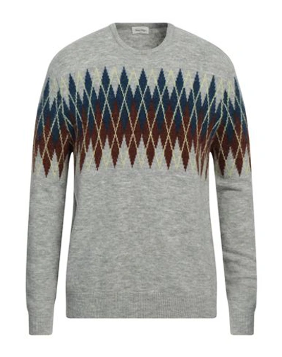 American Vintage Man Sweater Light Grey Size L Acrylic, Polyamide, Wool, Elastane