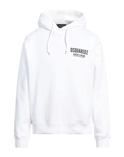 DSQUARED2 DSQUARED2 MAN SWEATSHIRT WHITE SIZE L COTTON