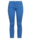 Please Woman Pants Blue Size S Cotton, Polyester, Elastane