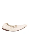 Eleventy Woman Loafers Cream Size 9 Soft Leather In White