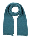 Henry Christ Woman Scarf Turquoise Size - Merino Wool, Cashmere In Blue