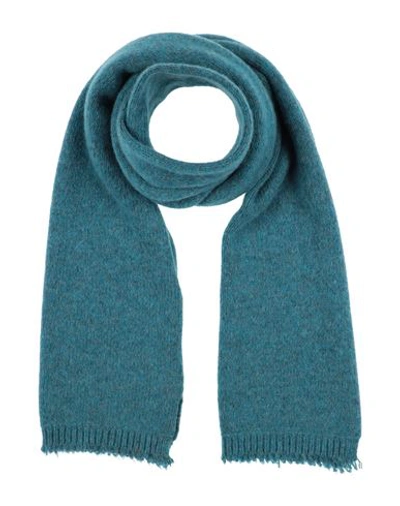 Henry Christ Woman Scarf Turquoise Size - Merino Wool, Cashmere In Blue
