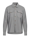 Eleventy Man Shirt Grey Size M Wool, Polyester