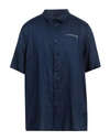Richmond X Man Shirt Blue Size 44 Linen
