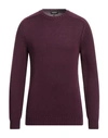 Dondup Man Sweater Deep Purple Size 40 Wool