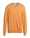 Gran Sasso Man Sweater Orange Size 44 Cotton