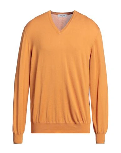 Gran Sasso Man Sweater Orange Size 44 Cotton