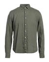 Rossopuro Man Shirt Military Green Size 16 Linen