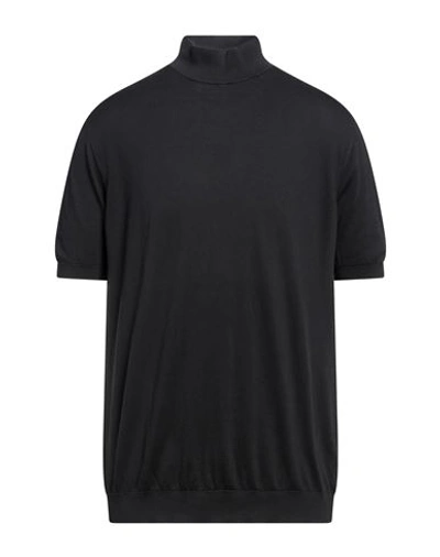 Fedeli Man Turtleneck Black Size 52 Cotton In Black