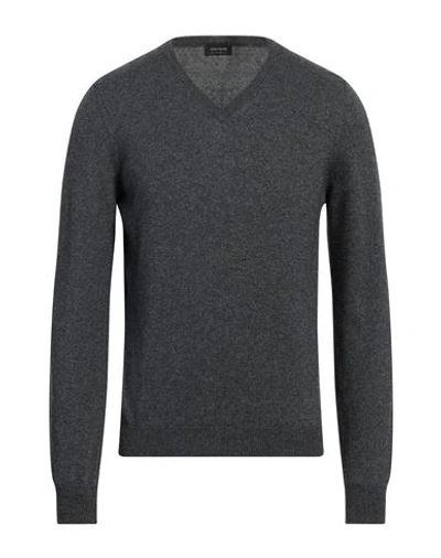 Heritage Man Sweater Lead Size 38 Polyamide, Wool, Viscose, Cashmere In Grey
