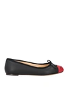 Charlotte Olympia Woman Ballet Flats Black Size 6.5 Soft Leather