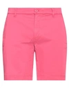 Bluemint Man Shorts & Bermuda Shorts Fuchsia Size 34 Cotton In Pink