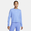 Nike Women's Dri-fit One Crew-neck French Terry Sweatshirt In Blue