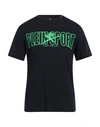 Plein Sport Man T-shirt Midnight Blue Size Xxl Cotton In Blue