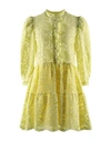 Soallure Woman Short Dress Acid Green Size 6 Polyamide, Cotton, Polyester