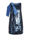 Elisabetta Franchi Woman Short Dress Blue Size 6 Polyester