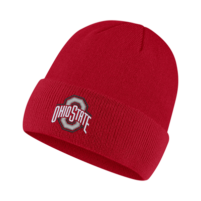 Nike Ohio State  Unisex College Logo Beanie In Red
