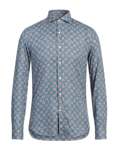 Sonrisa Man Shirt Pastel Blue Size 16 Cotton