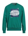 Bikkembergs Man Sweatshirt Emerald Green Size M Cotton, Elastane