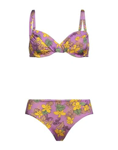 Vacanze Italiane Woman Bikini Light Purple Size 12 Polyamide, Elastane In Yellow