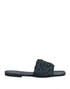 De Siena Camarante Flats In Black Silver In Navy Blue