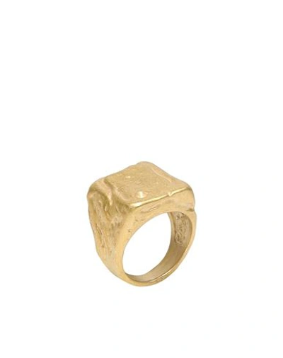Dsquared2 Woman Ring Gold Size M Brass, Zirconia