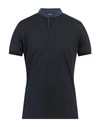 Dondup Man Polo Shirt Blue Size Xxl Cotton In Navy Blue
