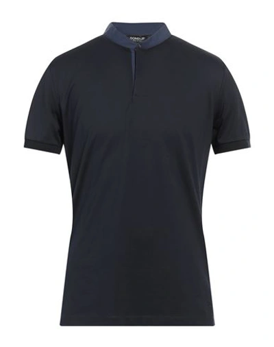 Dondup Man Polo Shirt Blue Size Xxl Cotton