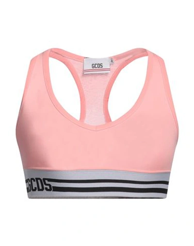 Gcds Woman Top Pink Size M Cotton, Polyester