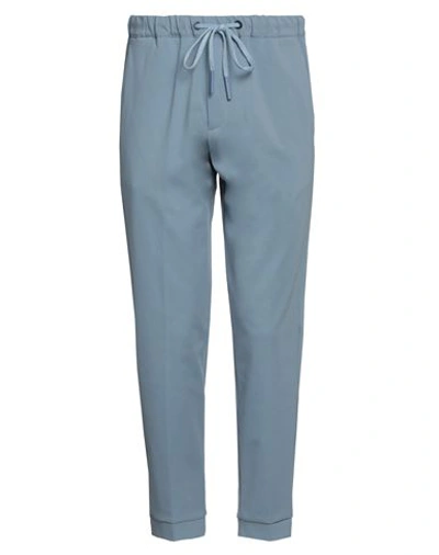 Takeshy Kurosawa Man Pants Light Blue Size 36 Cotton, Polyamide, Elastane