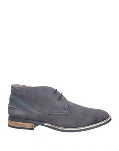 Pregunta Man Ankle Boots Slate Blue Size 10 Soft Leather