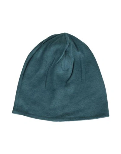 Majestic Filatures Man Hat Deep Teal Size Onesize Cotton, Cashmere In Green
