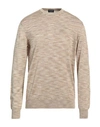 Drumohr Man Sweater Beige Size 44 Cotton