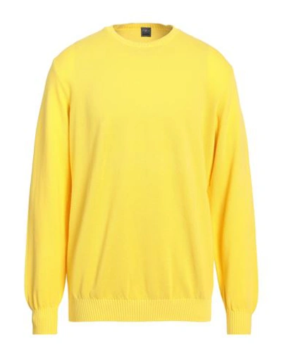 Fedeli Man Sweater Yellow Size 48 Supima