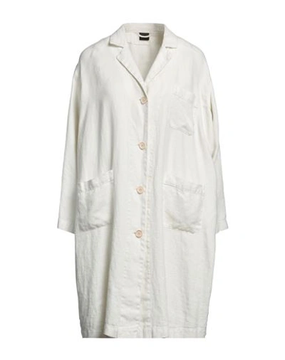 Aspesi Woman Overcoat Off White Size 4 Linen