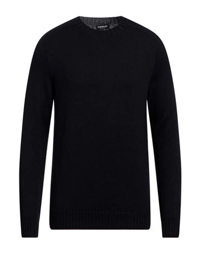 Dondup Man Sweater Midnight Blue Size 42 Wool In Blue
