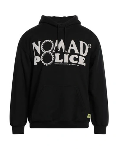 Nomad Man Sweatshirt Black Size S Cotton, Polyester