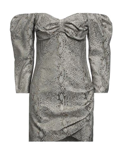 Just Cavalli Woman Mini Dress Gold Size 8 Cotton, Viscose