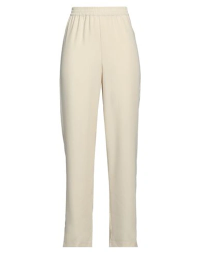 Jjxx By Jack & Jones Woman Pants Beige Size M-32l Polyester, Elastane In White