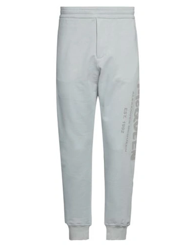Alexander Mcqueen Man Pants Grey Size L Cotton, Elastane