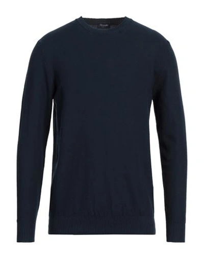 Drumohr Man Sweater Midnight Blue Size 40 Cotton