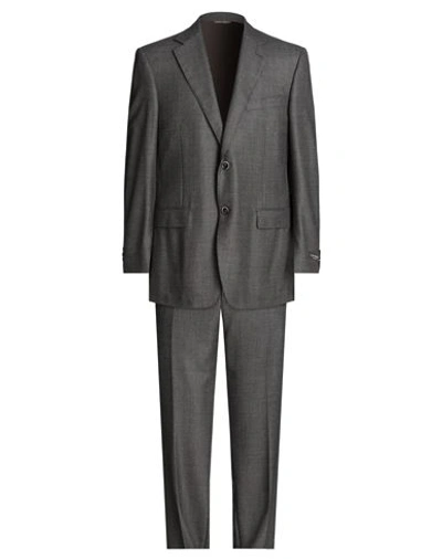 Canali Man Suit Lead Size 44 Virgin Wool In Grey