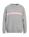 Mackintosh Stripe Detial Sweatshirt In Grey