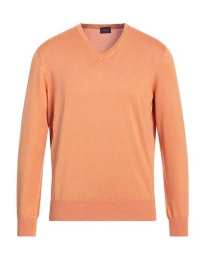 Drumohr Man Sweater Orange Size 42 Cotton